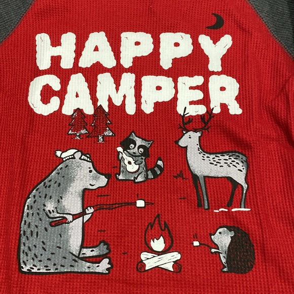 NWT Happy Camper long sleeve t shirt red and grey - Picture 2 of 5